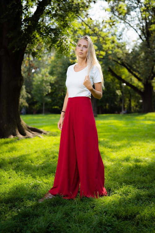 Zavinovací Kalhoty - Rudé — foto 3