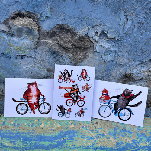 Pohlednice- Kočičí cyklisti — foto 2