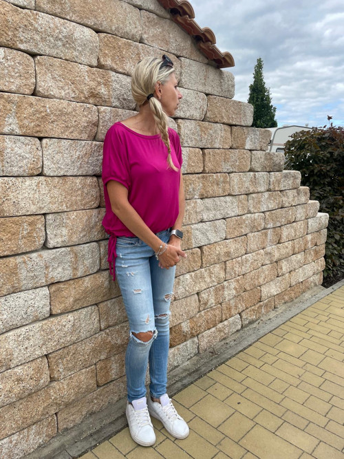 Malinové triko/halenka — foto 2