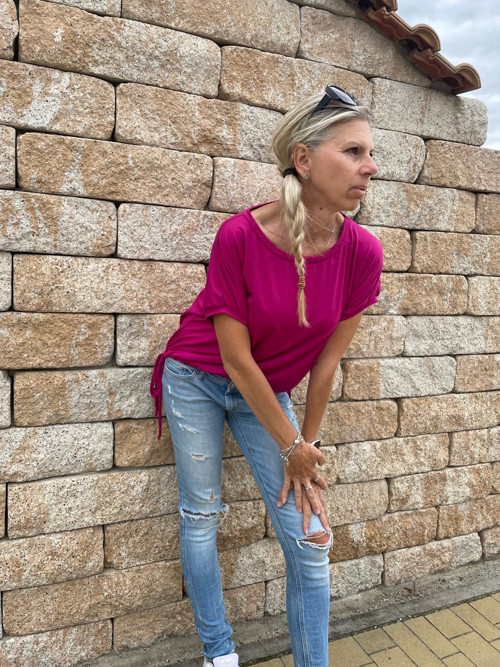 Malinové triko/halenka — foto 4