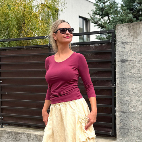 Tričko zdvojené mahagon — foto 4