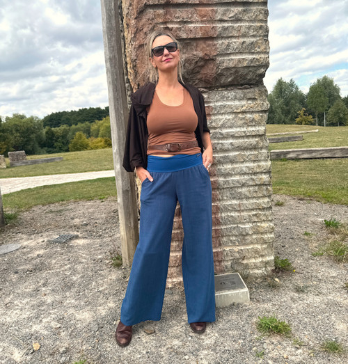 Volné kalhoty klasická modrá vel. M — foto 4