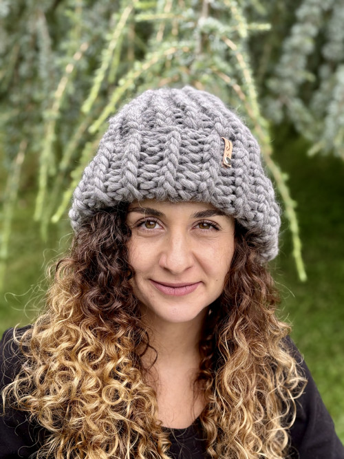 Chunky čapka Tweed gray — foto 2