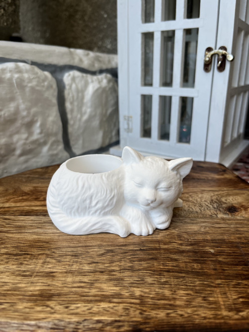 3D Spící kočička - svícen — foto 2