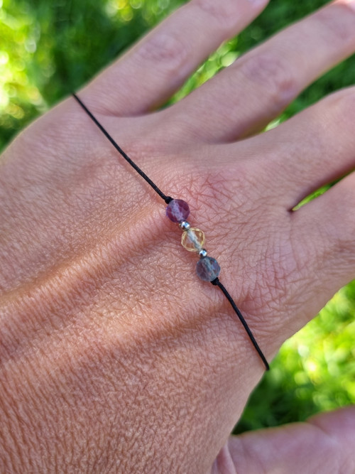 Náramek FLUORIT posuvný 4mm — foto 3