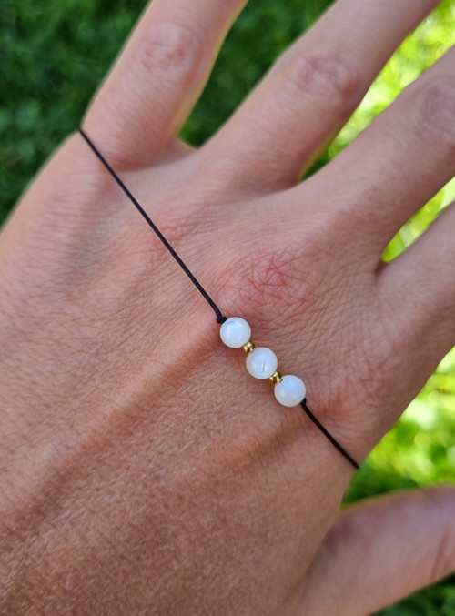 Náramek PERLEŤ posuvný 4mm GOLD — foto 3