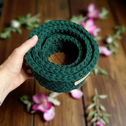 Háčkovaný košík Ø 10 | Malachite — foto 3