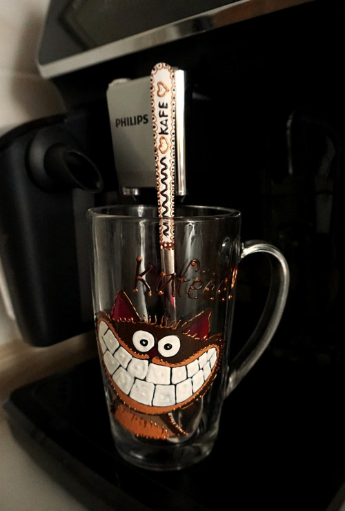 Sklenice latte - kocour — foto 5