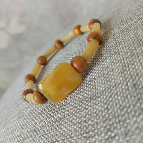 Náramek Boho krémový — foto 2