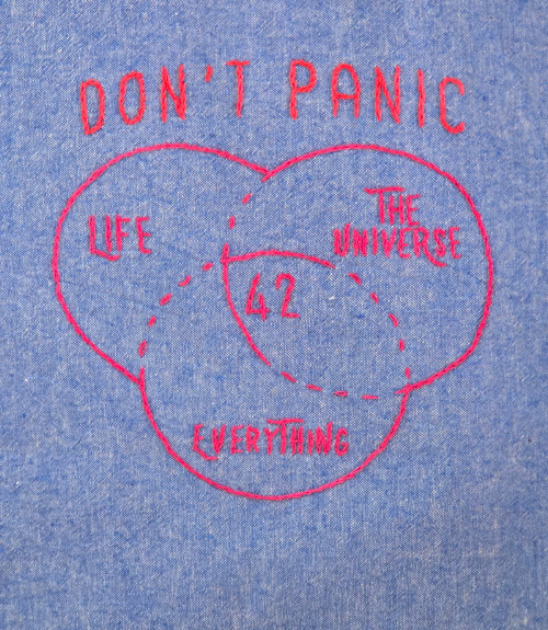 Taška "Don't Panic" – modrá — foto 2