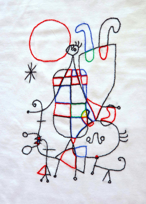 Tričko „Miró a pes“ – bílé, M — foto 2
