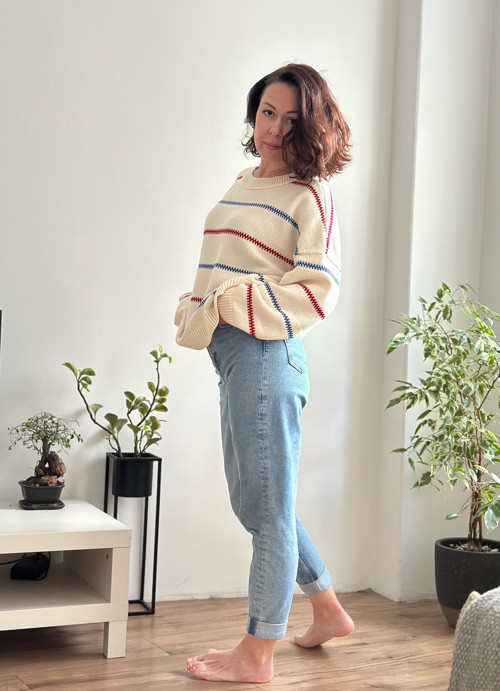 Originální oversized svetr – inspirovaný Pippi — foto 2