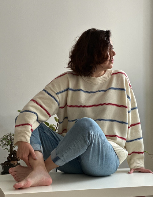 Originální oversized svetr – inspirovaný Pippi — foto 4