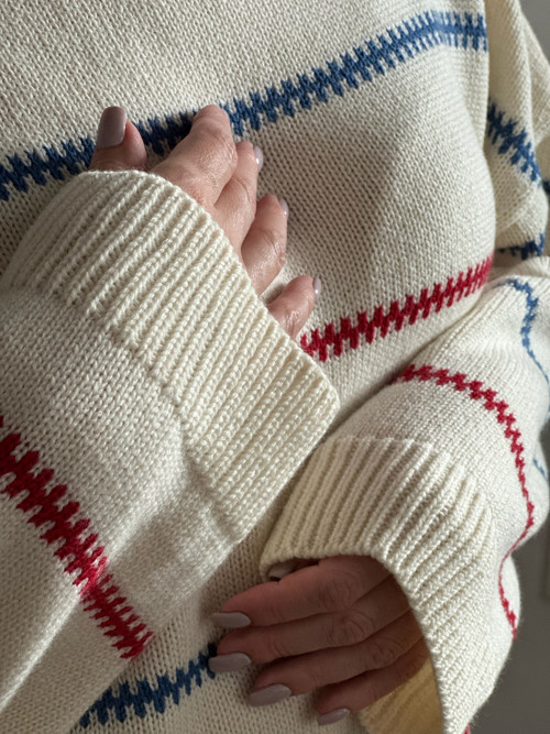 Originální oversized svetr – inspirovaný Pippi — foto 6