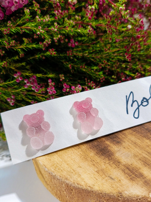 Náušnice medvídci Gummy Bears - růžové — foto 2