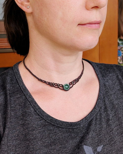 Macramé náhrdelník - Semínko — foto 6