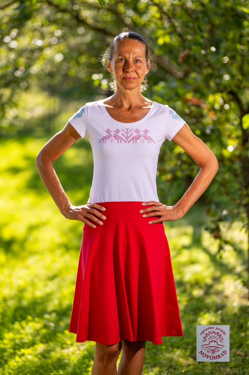 Tričko biele maľovaná Lešť 1 — foto 3
