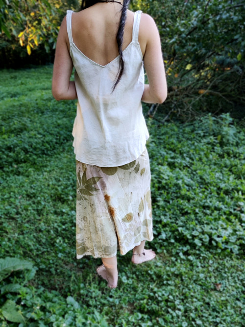 Viskózová A–sukně (ecoprint) — foto 4