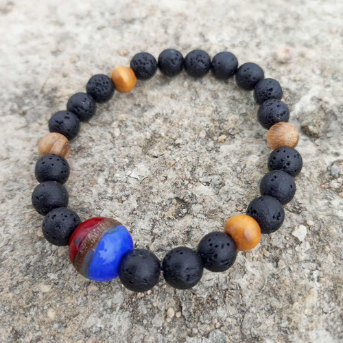 Náramek dřevo a láva — foto 2