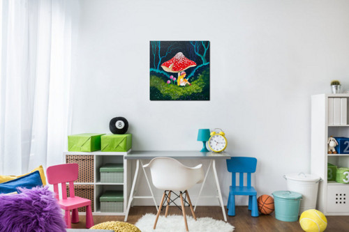 Muchomůrkové děvčátko - 40x40cm — foto 5