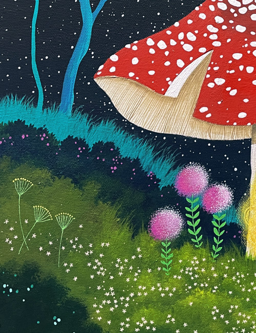 Muchomůrkové děvčátko - 40x40cm — foto 3