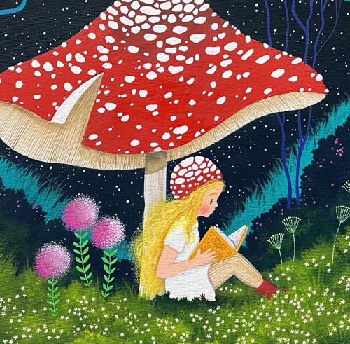 Muchomůrkové děvčátko - 40x40cm — foto 2