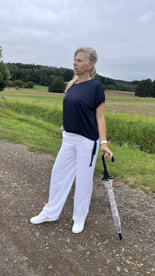 Tmavomodré triko/halenka — foto 2