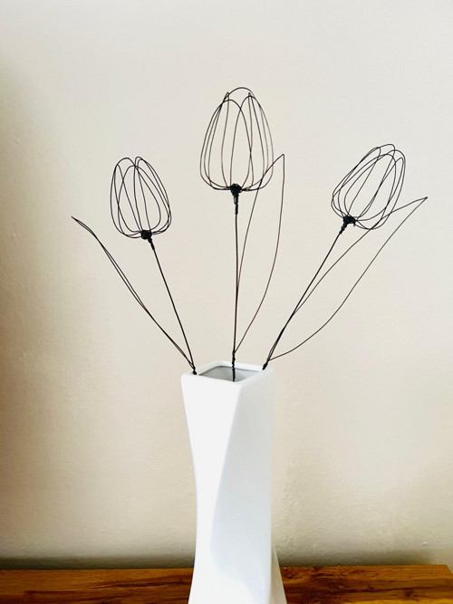 Drátkované Tulipány - 3ks — foto 2