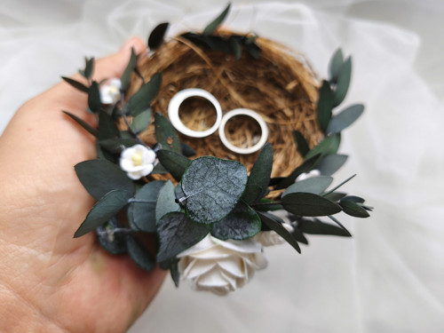 Hnízdečko na prstýnky "Eucalyptová romance" — foto 2