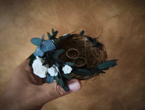Hnízdečko na prstýnky "Eucalyptová romance" — foto 4