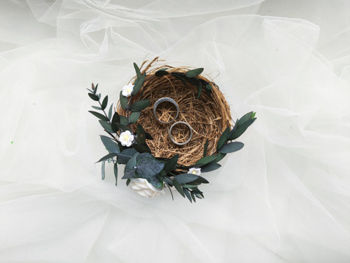 Hnízdečko na prstýnky "Eucalyptová romance" — foto 3