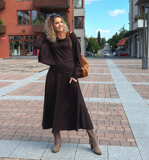 Šatový komplet hnědá melange — foto 3