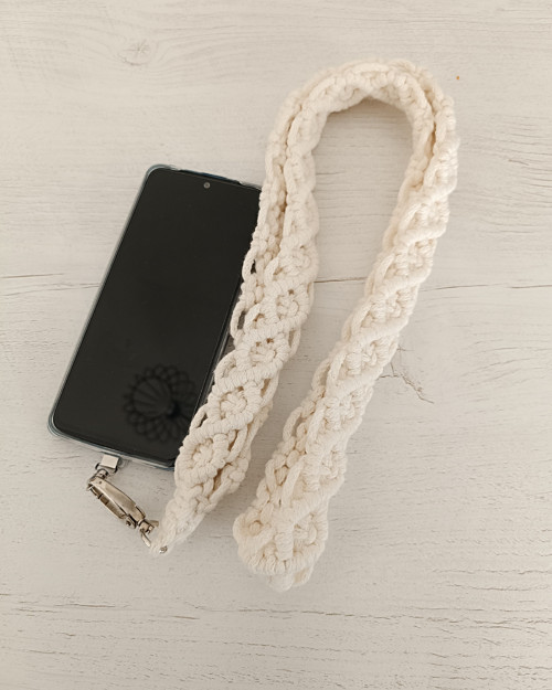 Popruh na mobil ecru — foto 4