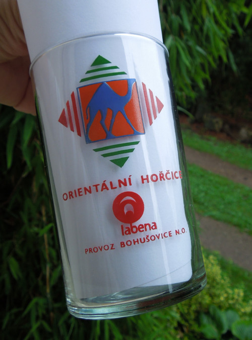 Retro pěkná sklenička od hořčice — foto 2