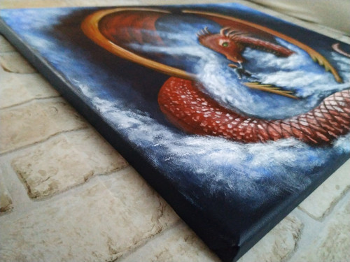 Dračí přátelé 40x50 - akrylový obraz — foto 2