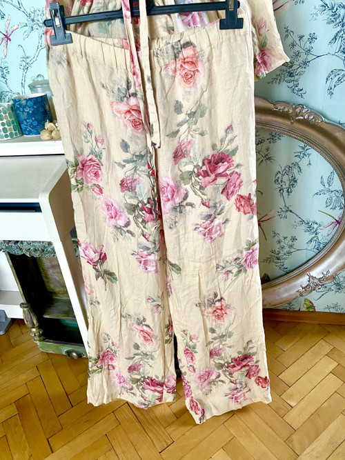 Lněný komplet, vintage dezén — foto 2