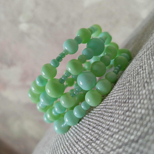 Náramek pastel zelený — foto 3