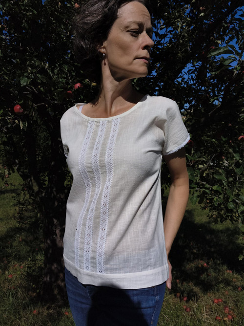Ivory....lněná halenka — foto 2