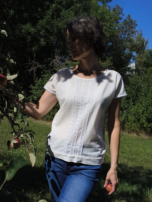 Ivory....lněná halenka — foto 6