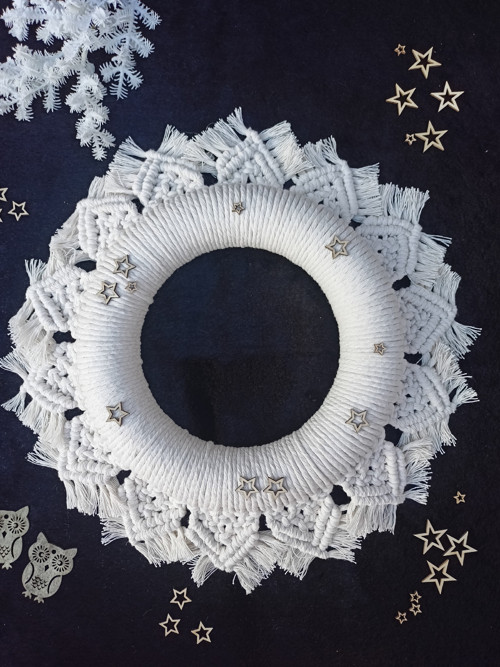 Adventní věnec, macramé — foto 5