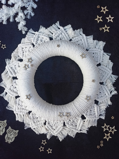 Adventní věnec, macramé — foto 4