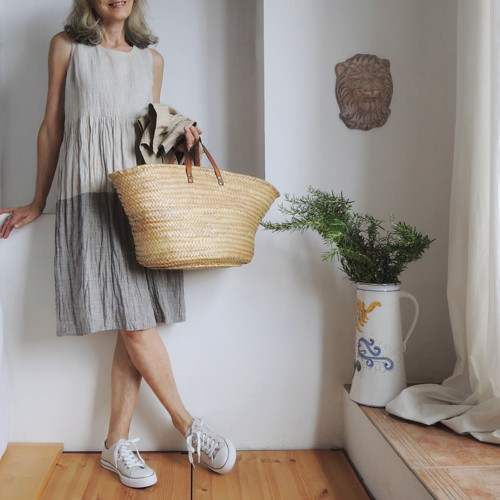 GERDA - Oatmeal / šedá - šaty len — foto 2