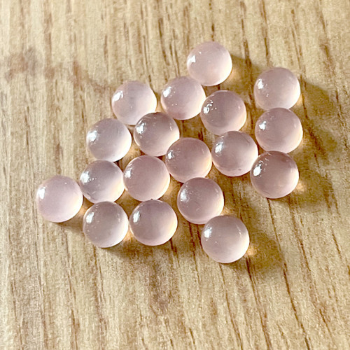 Chalcedón rose kabošon kruh 6mm — foto 4