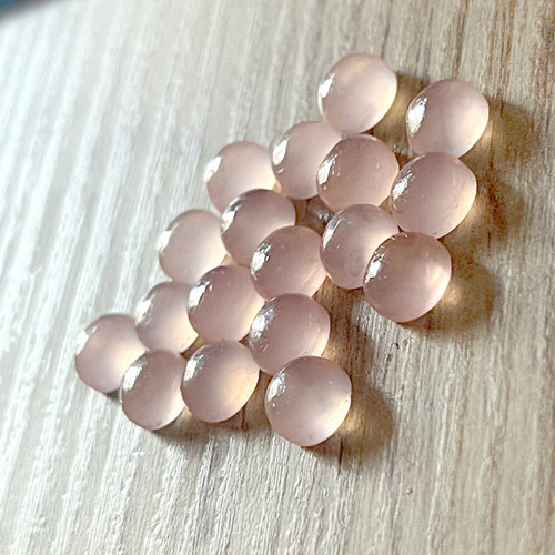 Chalcedón rose kabošon kruh 6mm — foto 5