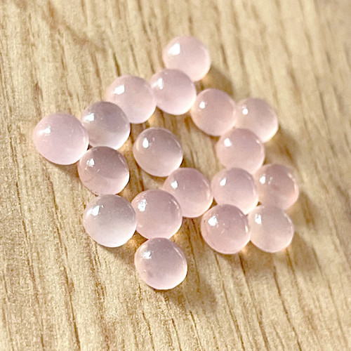 Chalcedón rose kabošon kruh 6mm — foto 6