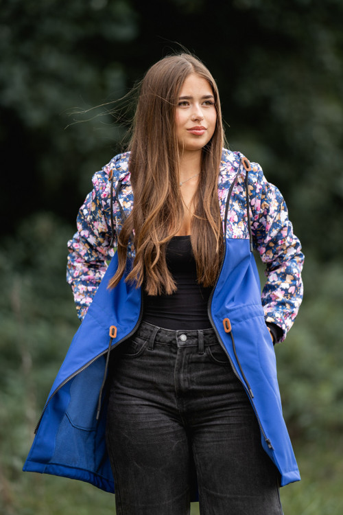 Softshellová parka Kombi zelené růžová+modrá — foto 2