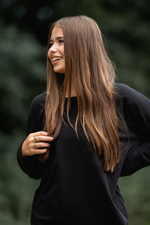 Šaty SAMANTA dlouhý rukáv černá — foto 5