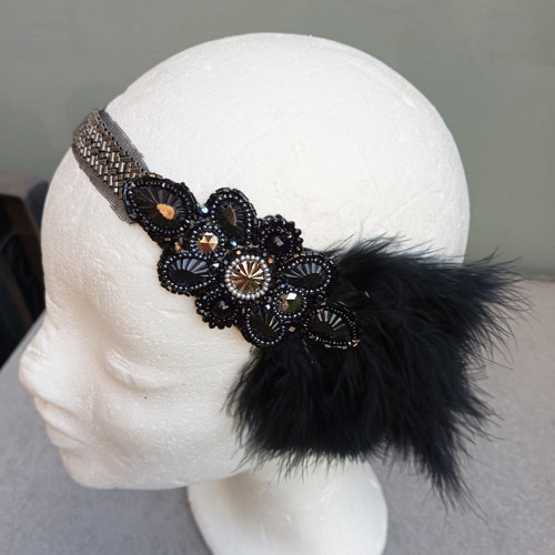 Great Gatsby Silver and Black... čelenka — foto 2