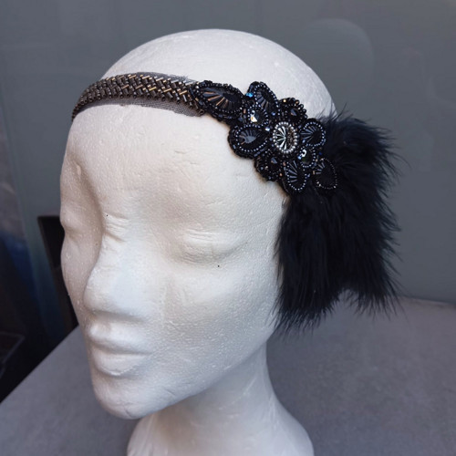 Great Gatsby Silver and Black... čelenka — foto 4
