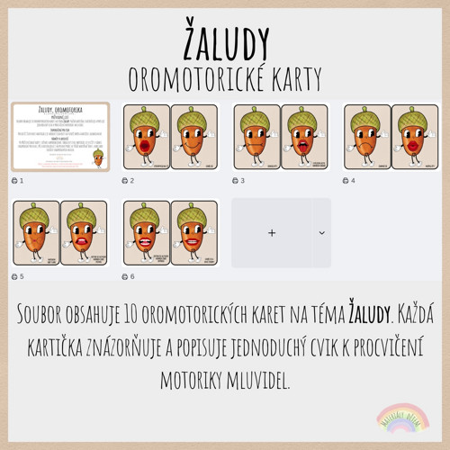 Žaludy, oromotorické karty — foto 2